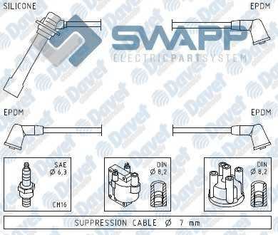 SWAPP 50111 Buji Kablosu Mazda 323 1.8i 16v 89-94 Mx-3 94- (B6d)  ####
